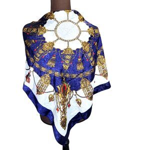 Women Scarf Wrap One Size Square 35x35 Multicolor Polyester